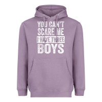 Lavender You Can't Scare Me I Have Three Boys Funny Sons Mom Dad Gift Heavyweight Hoodie - DesignPulse