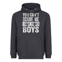 Smoke You Can't Scare Me I Have Three Boys Funny Sons Mom Dad Gift Heavyweight Hoodie - DesignPulse
