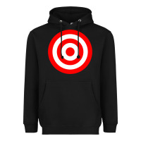 Black bullseye target red & white rings target Heavyweight Hoodie - DesignPulse