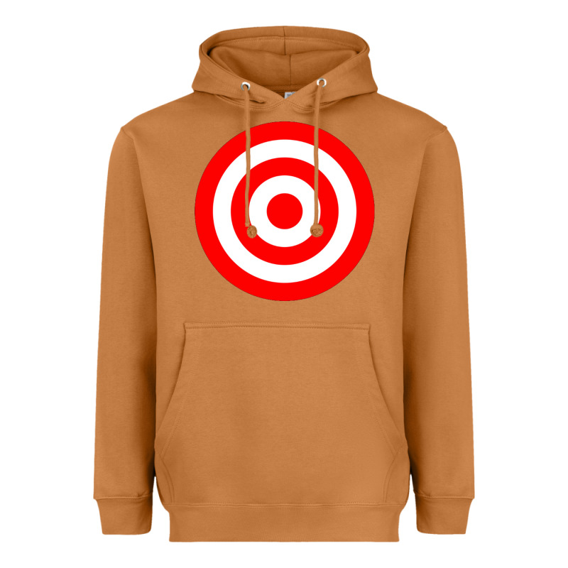 Bullseye Target Red & White Rings Target Heavyweight Hoodie by DesignPulse | Teevron