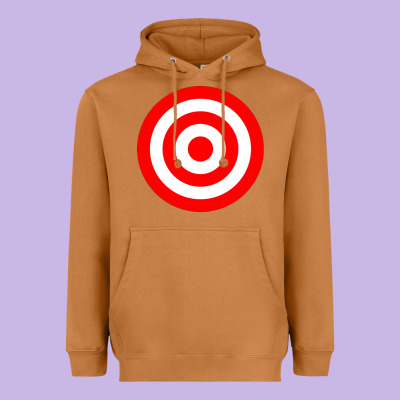 Bullseye Target Red & White Rings Target Heavyweight Hoodie Designed By Designpulse