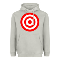 Moon Dust bullseye target red & white rings target Heavyweight Hoodie - DesignPulse