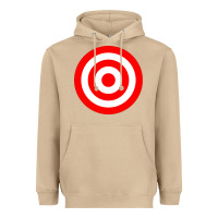 Mushroom bullseye target red & white rings target Heavyweight Hoodie - DesignPulse