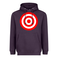 Plum bullseye target red & white rings target Heavyweight Hoodie - DesignPulse