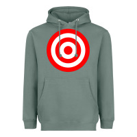 Sage bullseye target red & white rings target Heavyweight Hoodie - DesignPulse