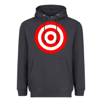 Smoke bullseye target red & white rings target Heavyweight Hoodie - DesignPulse
