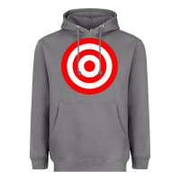 Storm bullseye target red & white rings target Heavyweight Hoodie - DesignPulse