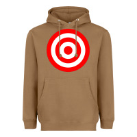 Toasted Coconut bullseye target red & white rings target Heavyweight Hoodie - DesignPulse