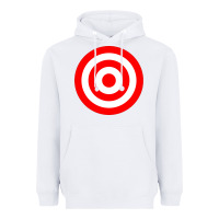 White bullseye target red & white rings target Heavyweight Hoodie - DesignPulse