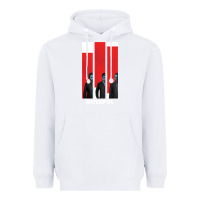 White INTERPOL BAN Heavyweight Hoodie - DesignPulse