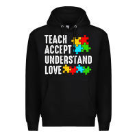 Black Teach Accept Understand Love Premium Hoodie - CowhideDigitalArt
