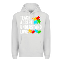 Dove Grey Teach Accept Understand Love Premium Hoodie - CowhideDigitalArt
