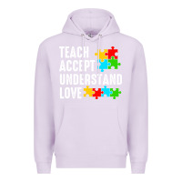Lilac Teach Accept Understand Love Premium Hoodie - CowhideDigitalArt