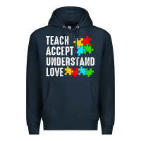 Navy Teach Accept Understand Love Premium Hoodie - CowhideDigitalArt