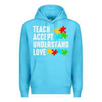 Ocean Blue Teach Accept Understand Love Premium Hoodie - CowhideDigitalArt