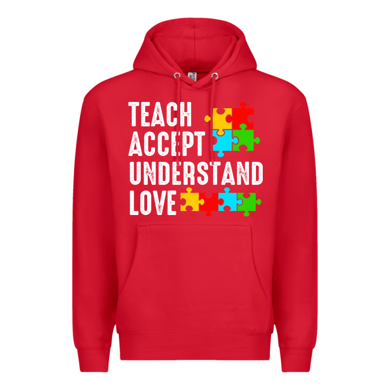 Teach Accept Understand Love Premium Hoodie by CowhideDigitalArt | Teevron