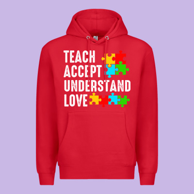 Teach Accept Understand Love Premium Hoodie Designed By Cowhidedigitalart