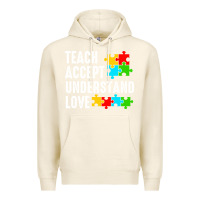 Tofu Teach Accept Understand Love Premium Hoodie - CowhideDigitalArt