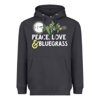 Smoke peace , love & bluegrass   banjo nature vines illu Heavyweight Hoodie - DesignPulse
