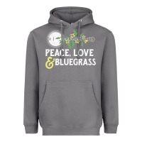 Storm peace , love & bluegrass   banjo nature vines illu Heavyweight Hoodie - DesignPulse