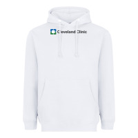 White Cleveland clinic Heavyweight Hoodie - DesignPulse