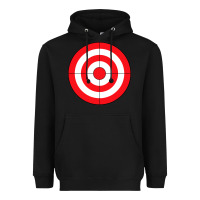 Black bulls eye target lazy diy halloween costume darts shooting t shirt Heavyweight Hoodie - DesignPulse