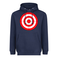Navy bulls eye target lazy diy halloween costume darts shooting t shirt Heavyweight Hoodie - DesignPulse