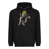 Black All Hail King Julien Heavyweight Hoodie - DesignPulse