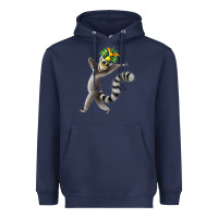 Navy All Hail King Julien Heavyweight Hoodie - DesignPulse