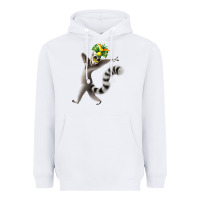 White All Hail King Julien Heavyweight Hoodie - DesignPulse