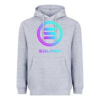 Heather Grey solana crypto sol coin blockchain decentralized application long sleev Heavyweight Hoodie - DesignPulse