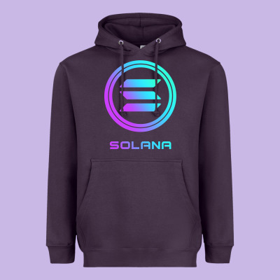 Solana Crypto Sol Coin Blockchain Decentralized Application Long Sleev Heavyweight Hoodie Designed By Designpulse