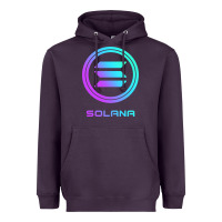 Plum solana crypto sol coin blockchain decentralized application long sleev Heavyweight Hoodie - DesignPulse