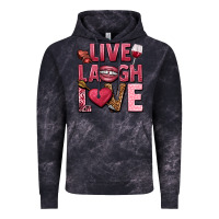 Cloud Black Live laugh love Valentine's Day Vintage Hoodie - HowdyJamesFarm
