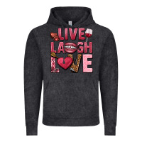 Vintage Black Live laugh love Valentine's Day Vintage Hoodie - HowdyJamesFarm