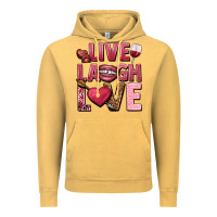 Vintage Mustard Live laugh love Valentine's Day Vintage Hoodie - HowdyJamesFarm