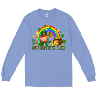 Colony Blue St. Patrick's Day Elf with elements Long Sleeve Tee - HowdyJamesFarm