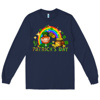 Navy St. Patrick's Day Elf with elements Long Sleeve Tee - HowdyJamesFarm