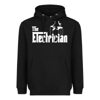 Black the electrician the godfather parody design hipste Heavyweight Hoodie - PixelWave