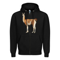 Black guanaco llama Zipper Hoodie - LillyAllenDesigns