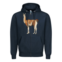 Navy guanaco llama Zipper Hoodie - LillyAllenDesigns