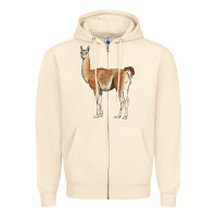 Sandshell guanaco llama Zipper Hoodie - LillyAllenDesigns