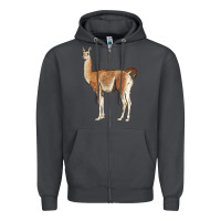 Smoke guanaco llama Zipper Hoodie - LillyAllenDesigns