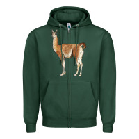 Sports Green guanaco llama Zipper Hoodie - LillyAllenDesigns