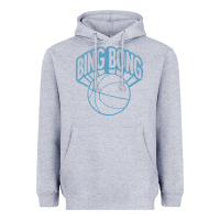 Heather Grey bing bong vintage distressed Heavyweight Hoodie - PixelWave