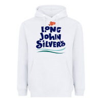 White #long john silvers Heavyweight Hoodie - PixelWave