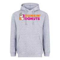 Heather Grey Dunkin'donuts Heavyweight Hoodie - PixelWave