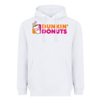 White Dunkin'donuts Heavyweight Hoodie - PixelWave