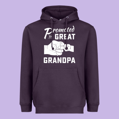 Promoted To Great Grandpa Heavyweight Hoodie Designed By Pixelwave