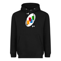 Black Uno Card Game Draw Four Heavyweight Hoodie - PixelWave